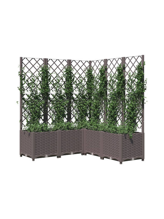 vidaXL Planter Box Plastic Brown 120x120x136cm.