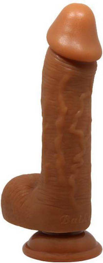 Baile Beautiful Johnson RealDeal Dildo mit Hoden und Saugnapf Braun 22cm BW-008040NR-1