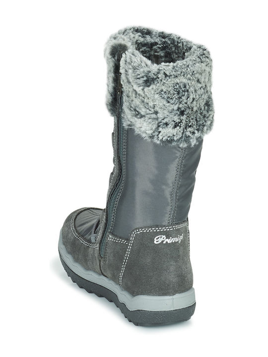 Kids Snow Boots with Laces Gray