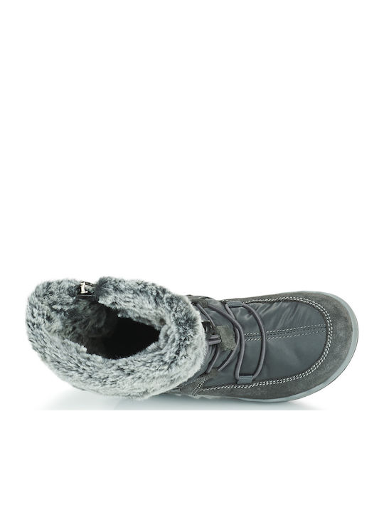 Kids Snow Boots with Laces Gray