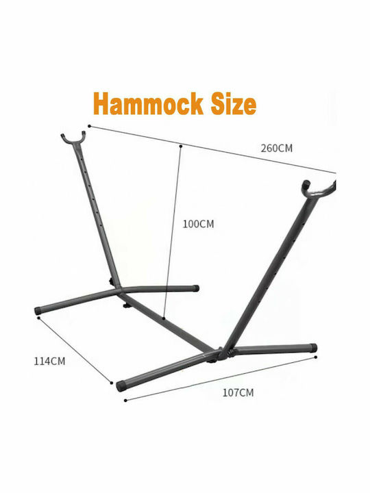Viking Single Hammock with Stand Multicolour 200x160cm