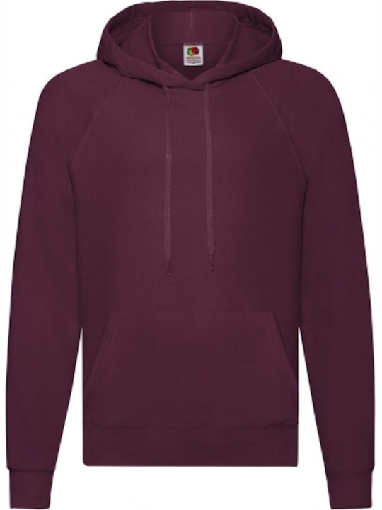 Fruit of the Loom Lightweight Ανδρικό Διαφημιστικό Φούτερ Burgundy