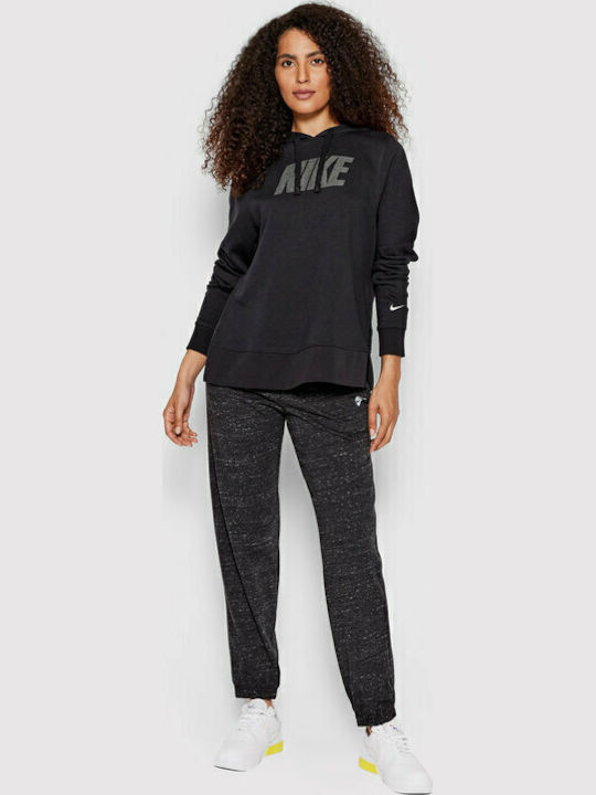 Dri-Fit Lang Damen Sweatshirt mit Kapuze Schwarz