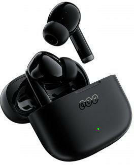 QCY T19 In-ear Bluetooth Handsfree Ακουστικά με Θήκη Φόρτισης Μαύρα
