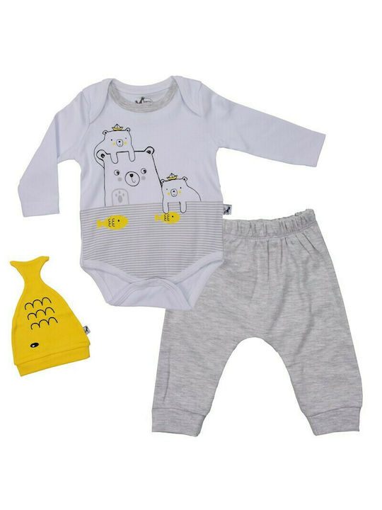 Evita Set Baby Strampler Langärmliges mit Hose Weiß