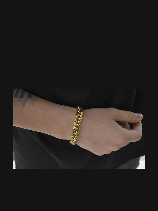 Art Collection Gold Plated Steel Hand Chain