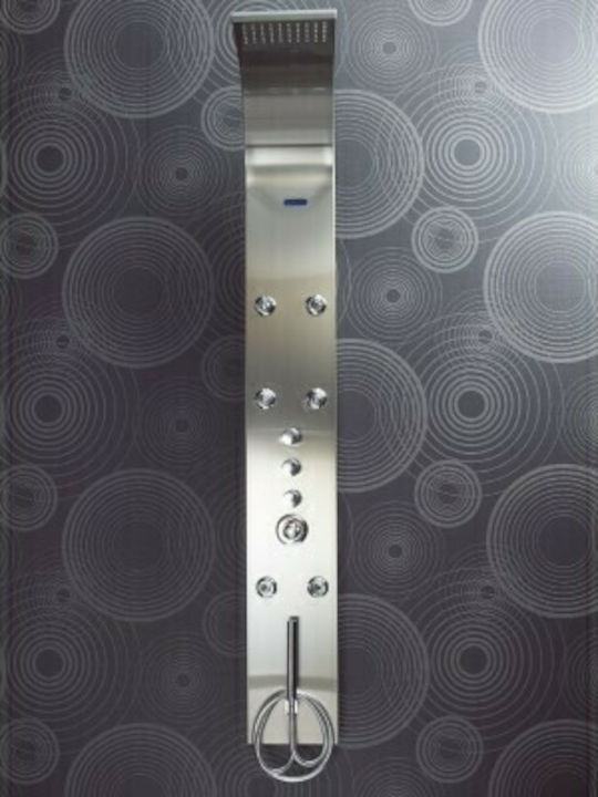 Sanitec Shower Column Hydromassage 165cm Silver