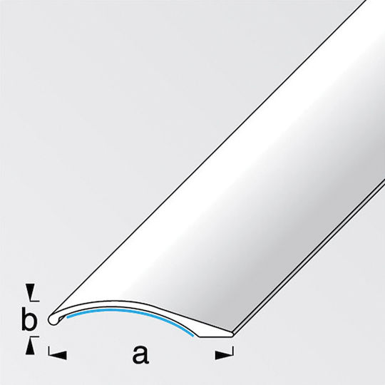 Alfer Aluminium Sticker Profile Connector Aluminum for Tiles 100x3.85x0.75cm
