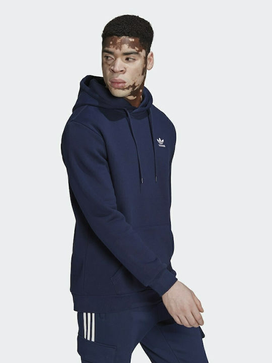 Adicolor Essentials Trefoil Sweatshirt With Hood Navy Blue