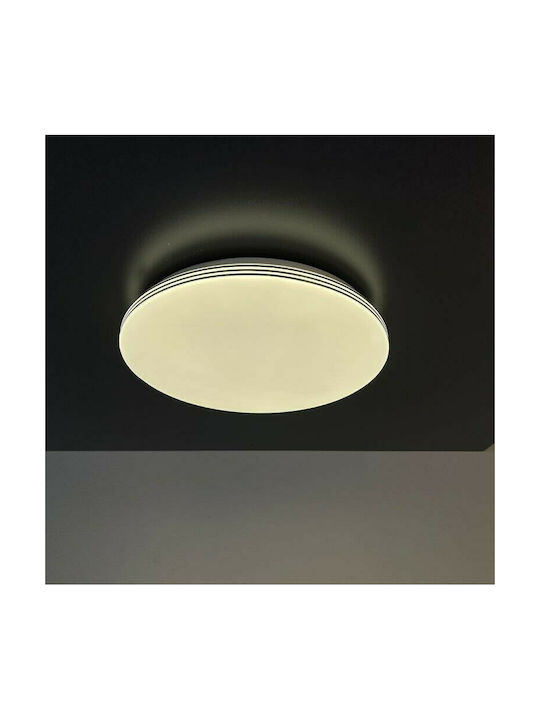Fischer Honsel Faro Μοντέρνα Μεταλλική Πλαφονιέρα Οροφής με Ενσωματωμένο LED σε Λευκό χρώμα 33cm