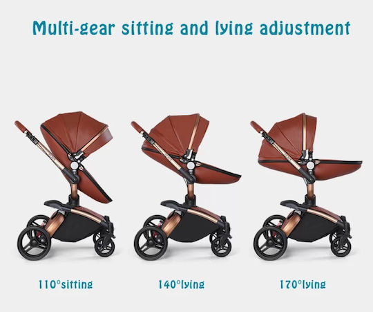 Agape 360° Adjustable 2 in 1 Baby Stroller Suitable for Newborn Pink