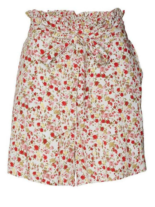 Γυναικείο Ψηλόμεσο Σορτς Red Floral