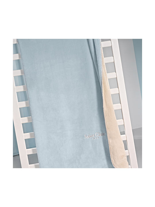 Saint Clair Κουβέρτα Fleece Tresor Γαλάζια 160x220εκ.