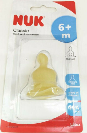 Nuk Classic Θηλή από Καουτσούκ Μεγάλης Ροής για 6+ μηνών