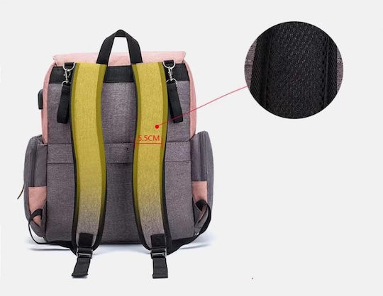 Lequeen Diaper Bag Grey 35x25x39cm.