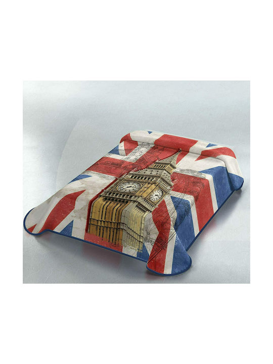 Belpla Blanket Velvet Ster London Multicolored 160x220cm