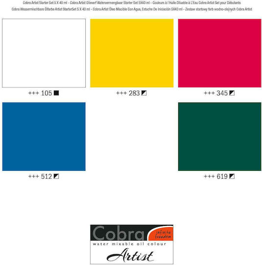 Royal Talens Cobra Seturi de Culori Ulei Policolor 40ml 5buc 21820505