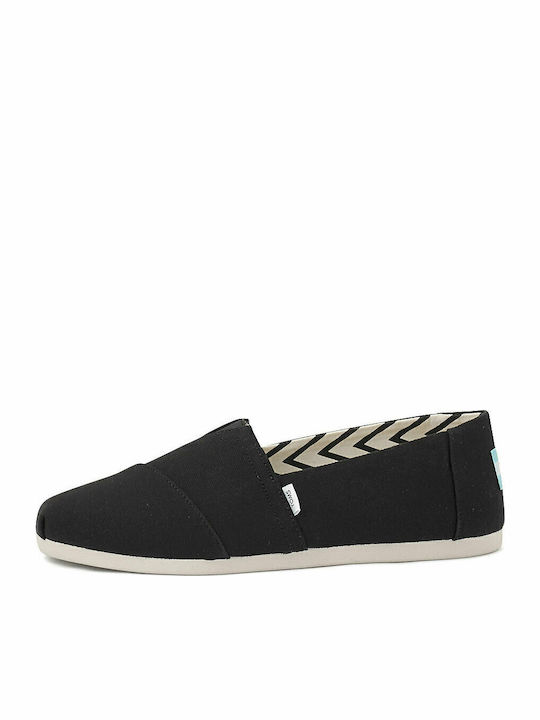Recycled Cotton Alpargata Men's Espadrilles in Black Color
