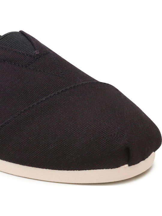 Recycled Cotton Alpargata Men's Espadrilles in Black Color
