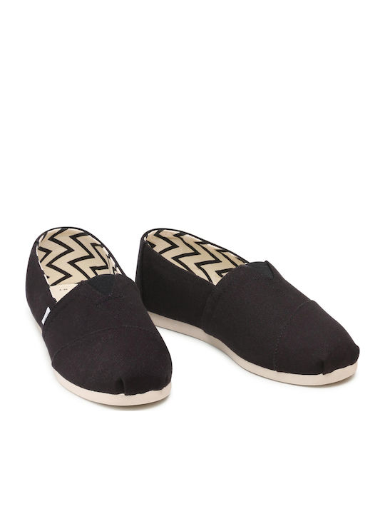 Recycled Cotton Alpargata Men's Espadrilles in Black Color