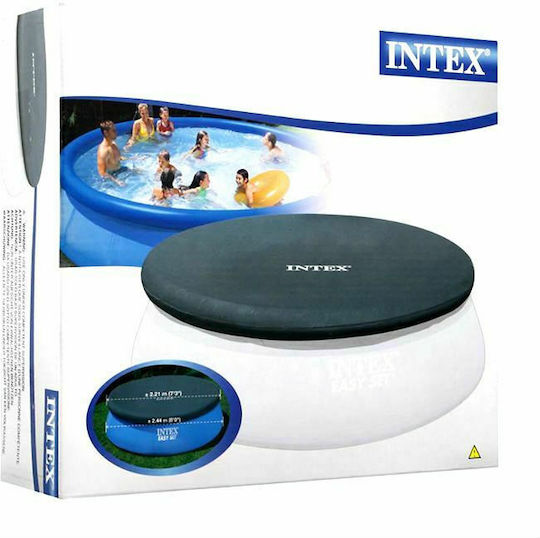 Intex Слънцезащитен крем Кръгло покривало за басейн Easy Set с рамка Диаметър 457бр 1бр