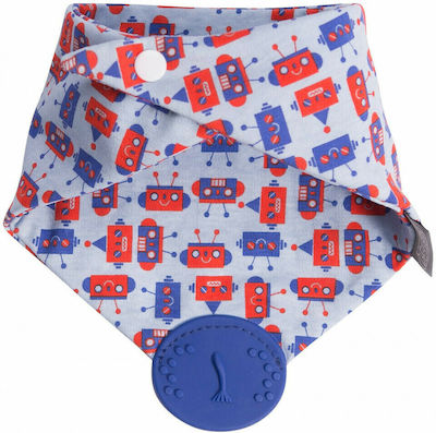 Cheeky Chompers Racing Robots Bandana Fabric with Button Multicolored for 2 m+