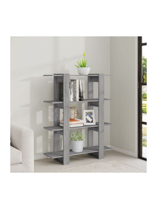 Grey Bookcase 100x30x123.5cm