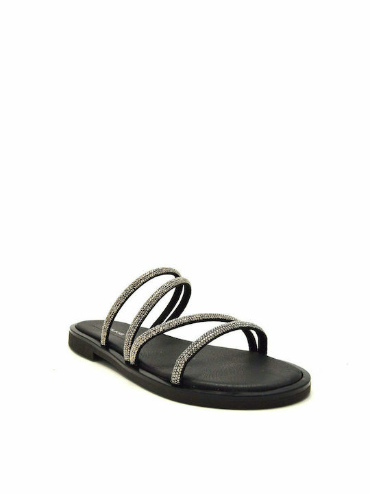 Zizel Damen Flache Sandalen in Schwarz Farbe