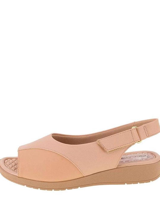 Piccadilly Leder Damen Flache Sandalen Nude