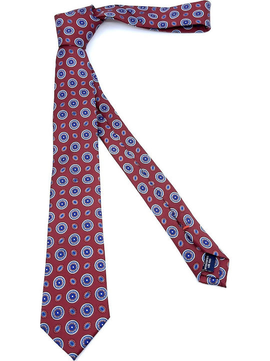 Legend Accessories Silk Men's Tie Printed Burgundy