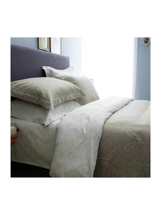 Vesta Home Duvet Cover Set Cotton Satin Queen with 2 Pillowcases 230x240 Firenze 02