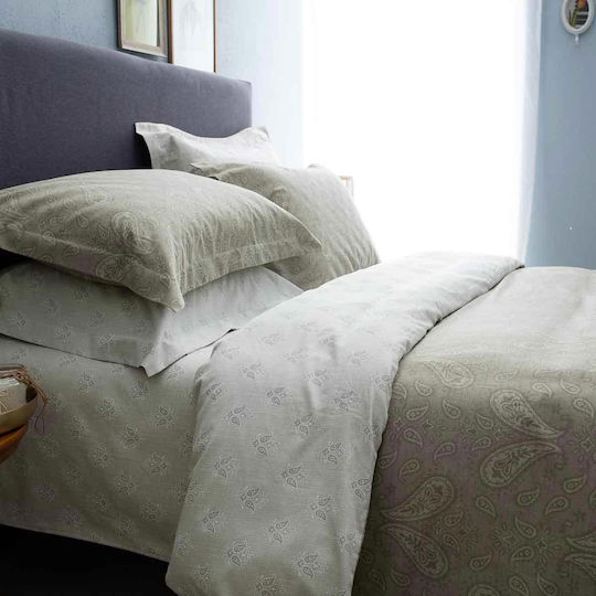 Vesta Home Duvet Cover Set Cotton Satin Queen with 2 Pillowcases 230x240 Firenze 02