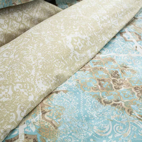 Vesta Home Duvet Cover Set Cotton Satin Single with Pillowcase 170x240 Mistral 01