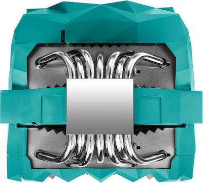 Iceberg Thermal Icesleet X7 Dual Υδρόψυξη Επεξεργαστή Διπλού Ανεμιστήρα 120mm με ARGB Φωτισμό Τιρκουάζ