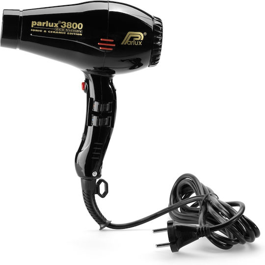 Parlux 3800 Ionic Επαγγελματικό Πιστολάκι Μαλλιών 2100W Black