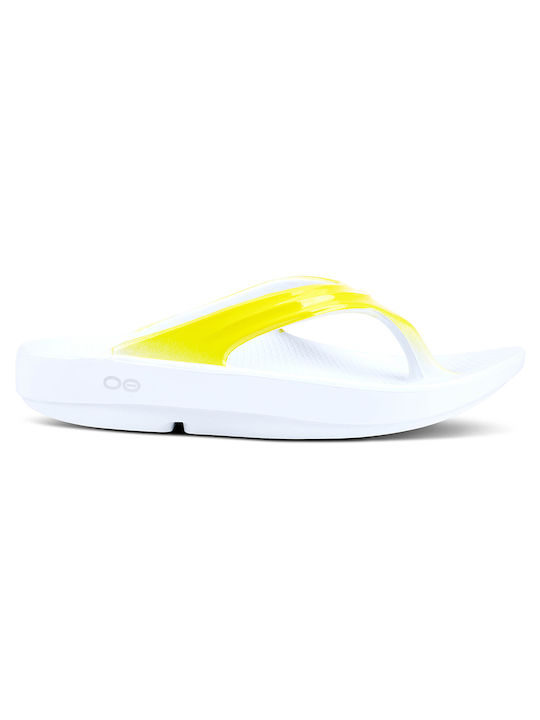 Oofos Oolala Luxe 1401 Women's Flip Flops Yellow