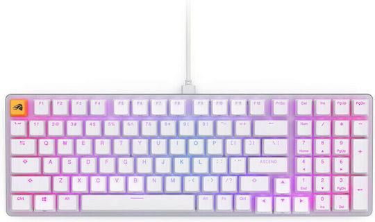 Glorious PC Gaming Race GMMK 2 Gaming Mechanical Keyboard with Glorious Fox switches and RGB lighting (English US) White