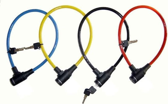 Master Lock Bicycle Cable Lock with Key Blue
