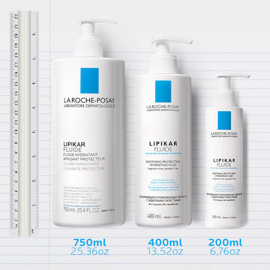 La Roche Posay Lipikar Fluide Moisturizing Cream Regeneration for Dry & Sensitive Skin 400ml