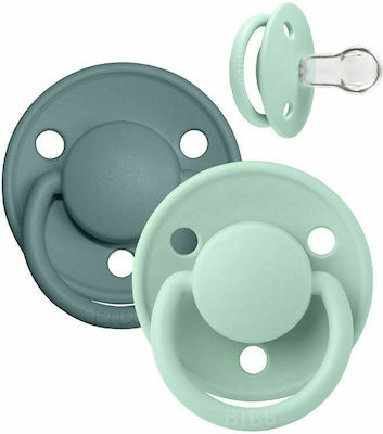 Bibs Pacifiers Silicone De Lux Dummies Nordic Mint / Island Sea for 0-36 months 2pcs