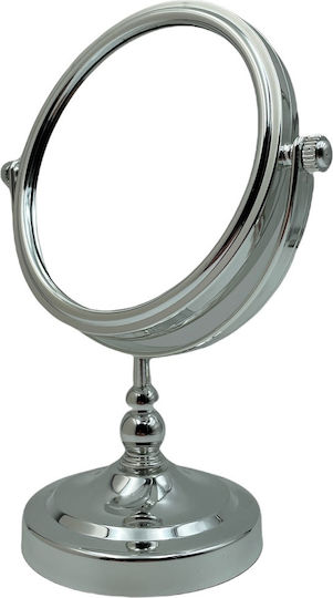 Niobe Professional Καθρέπτης Μακιγιάζ Επιτραπέζιος 15cm Ασημί