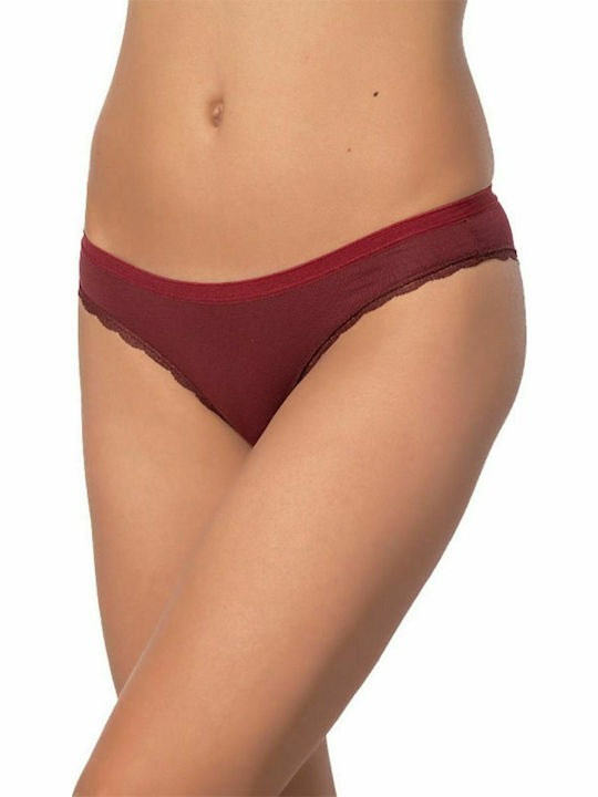 Agata Βαμβακερά Γυναικεία Slip MultiPack με Δαντέλα