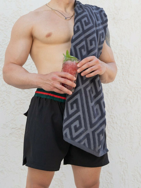 Men's Swimwear Shorts Black with Patterns