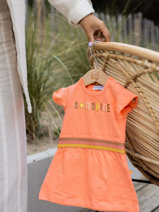 Children's Cotton Dress Sunshine Dirkje Dirkje Peach Dress