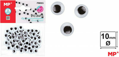 Madrid Papel Craft Wiggle Eyes Black 10mm 60pcs