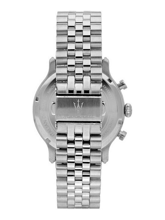Maserati Men's Watch 42mm Chronograph Battery with Silver Metal Bracelet