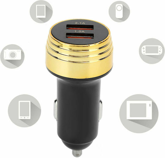 C71 Încărcător Auto 2.1A Încărcare Rapidă cu Porturi: 2xUSB Negru Culoare