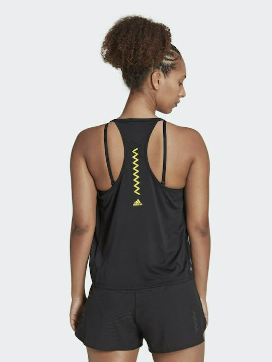 Adidas Run Fast Damen Sportlich Bluse Ärmellos Schwarz