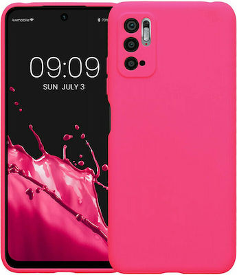 KWmobile Rubberized Silicone Back Cover Neon Pink (Redmi Note 10 5G / Poco M3 Pro)