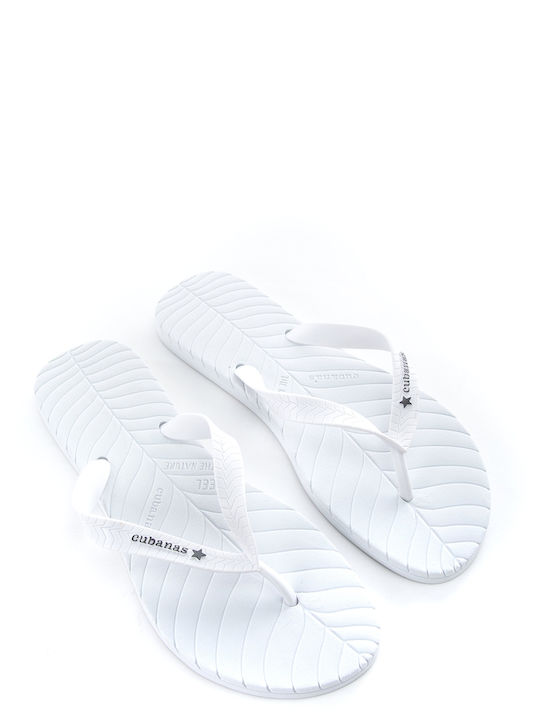 Cubanas Nature01 Men's Flip Flops White